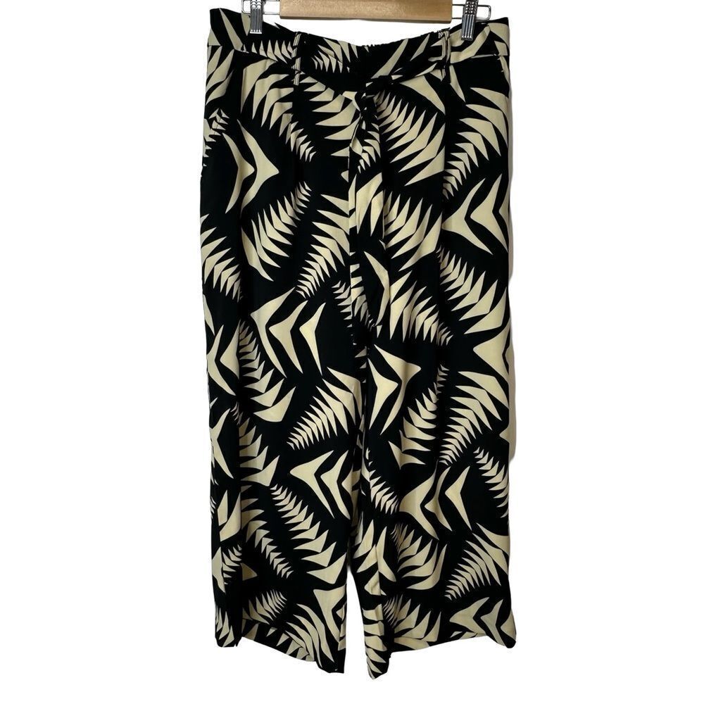 ELIANE ROSE Black & Khaki Wide Leg Lightweight Pants Women’s Size Large